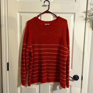 Easel burnt orange striped sweater
